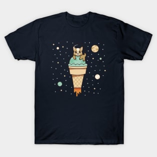 Kawaii Dog in Space T-Shirt